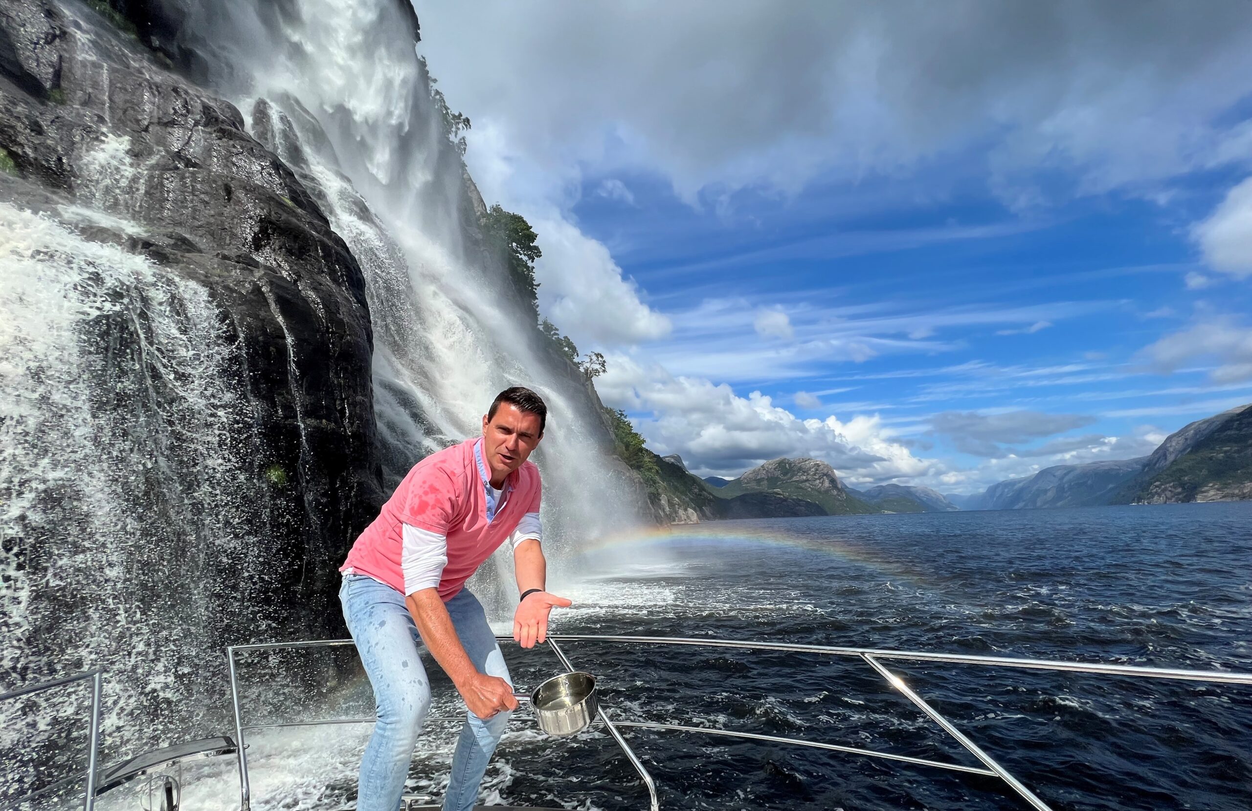 Watherfall in Lysefjord scaled - Private Cruise